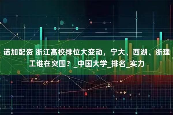 诺加配资 浙江高校排位大变动，宁大、西湖、浙理工谁在突围？_中国大学_排名_实力