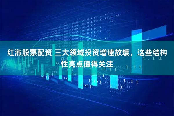 红涨股票配资 三大领域投资增速放缓，这些结构性亮点值得关注