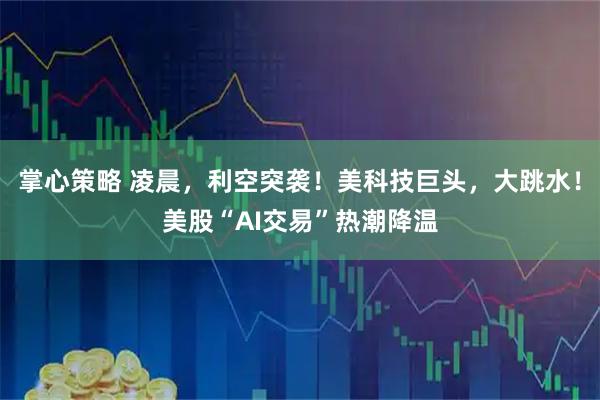 掌心策略 凌晨，利空突袭！美科技巨头，大跳水！美股“AI交易”热潮降温